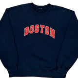 Boston Unbranded Sweatshirt - Large Navy Cotton Blend