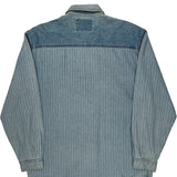 Levis Striped Denim Shirt - Medium Blue Cotton
