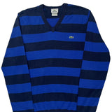 Lacoste Striped Sweater - Medium Blue Cotton