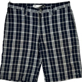 Oakley Checked Shorts - 36W 10L Blue Cotton