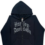 Bartel'S Los Angeles Harley Davidson Spellout Hoodie - Large Black Cotton