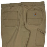 Carhartt Carpenter Trousers - 38W 32L Beige Cotton