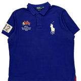 Italy Track And Field World Championships 1934 Polo By Ralph Lauren Graphic Polo Shirt - 2XL Blue Cotton