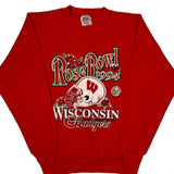 Wisconsin Badgers Oneita College Sweatshirt - Medium Red Polyester Blend