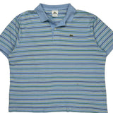 Lacoste Striped Polo Shirt - 2XL Blue Cotton