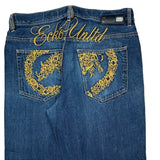 Registered Trademark Since 1972 Ecko Unltd Graphic Jeans - 34W 30L Blue Cotton