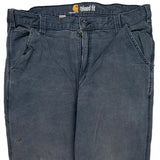 Carhartt Double Knee Carpenter Trousers - 36W 31L Grey Cotton