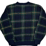 Map Of The Americas Nautica Checked Sweater - Large White Cotton