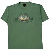 Mount Rushmore Prairie Mountain Single Stitch T-Shirt - Large Green Cotton