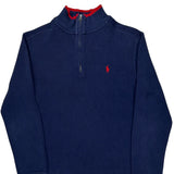 Age 10-12 Polo By Ralph Lauren 1/4 Zip - Medium Navy Cotton