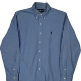 Ralph Lauren Checked Shirt - Large Blue Cotton
