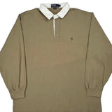 Polo By Ralph Lauren Rugby Shirt - XL Beige Cotton