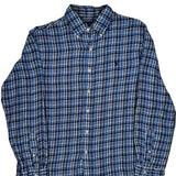 Ralph Lauren Checked Shirt - Large Blue Linen