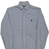 Polo By Ralph Lauren Checked Shirt - Small Blue Cotton