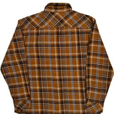 Dickies Checked Flannel Shirt - Large Brown Cotton