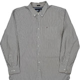 Tommy Hilfiger Striped Shirt - 2XL Black & White Cotton