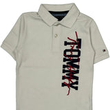 Age 4 Tommy Hilfiger Spellout Polo Shirt - XS White Cotton