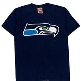Seattle Seahawks Nfl T-Shirt - Medium Navy Cotton