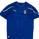 2010-12 Italy National Team Puma Home Football Shirt - Medium Blue Polyester