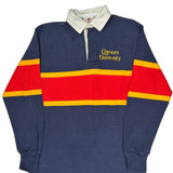 Queen'S University Barbarian College Rugby Shirt - Large Blue Cotton