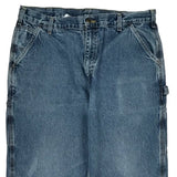 Loose Original Fit Carhartt Double Knee Carpenter Pants - 38W 34L Blue Cotton