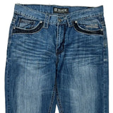 Black Hip Hop Jeans - 32W 32L Blue Cotton