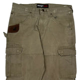 Wrangler Cargo Pants - 33W 32L Khaki Cotton