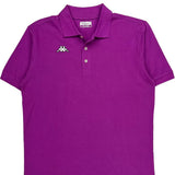 Kappa Polo Shirt - XL Purple Cotton