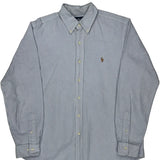 Ralph Lauren Striped Shirt - Large Blue Cotton
