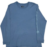 Carhartt Long Sleeve T-Shirt - Large Blue Cotton