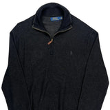 Polo By Ralph Lauren 1/4 Zip - Large Gray Cotton