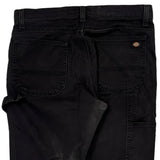 Dickies Carpenter Trousers - 32W 29L Black Cotton Blend