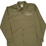 Township Of Chatham Public Works Dickies Shirt - Large Khaki Polyester Blend