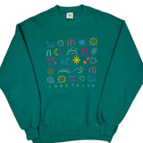 Crazy Shirts Graphic Long Sleeve T-Shirt - Large Green Cotton