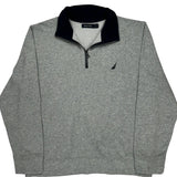 Nautica 1/4 Zip - Large Gray Cotton