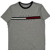 Tommy Hilfiger Spellout T-Shirt - Small Gray Cotton
