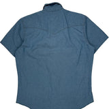 Wrangler Denim Shirt - Large Blue Cotton