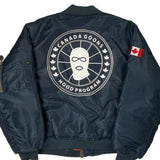 Ma-1 Canada Goons Hood Program Bomber Jacket - Medium Navy Nylon