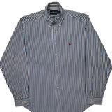 Ralph Lauren Striped Shirt - Large Red Cotton