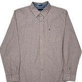 Tommy Hilfiger Striped Shirt - Large White Cotton
