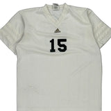 Vintage Number 15 Adidas Football Football Shirt - XL White Polyester