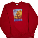 Winnie The Pooh Disney Graphic Sweatshirt - XL Red Cotton