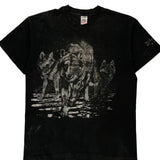 Fruit Of The Loom Single Stitch T-Shirt - Large Black Cotton