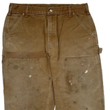 Carhartt Double Knee Carpenter Pants - 34W 30L Brown Cotton