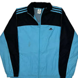 Adidas Striped Track Jacket - Large Black Polyester
