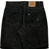 550 White Tab Levis Denim Shorts - 34W 11L Black Cotton