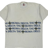 Delta Tau Sigma Fruit Of The Loom Single Stitch T-Shirt - XL White Cotton