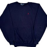 Polo By Ralph Lauren Sweatshirt - Medium Navy Cotton Blend