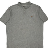Carhartt Polo Shirt - 2XL Grey Cotton