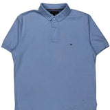 Tommy Hilfiger Polo Shirt - Large Blue Cotton